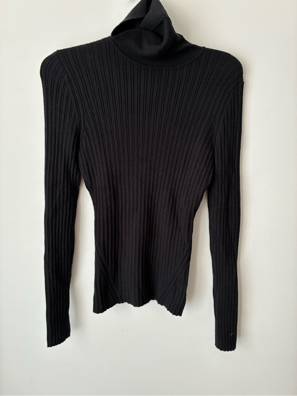 RAMY BROOKS Sweater Women’s Medium Ribbed Knit Turtleneck Black Long Sleeve